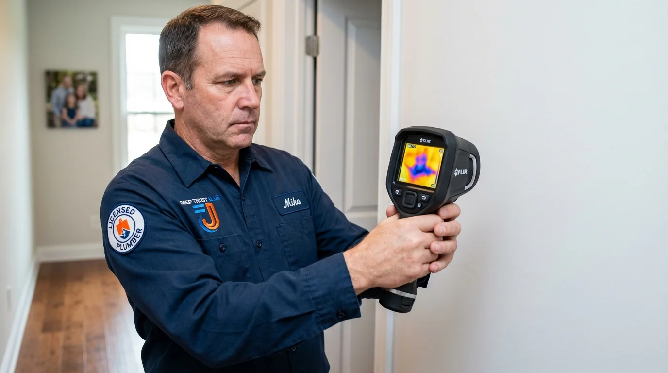 Thermal imaging leak detection by Johns Plumbing LLC in Thayer